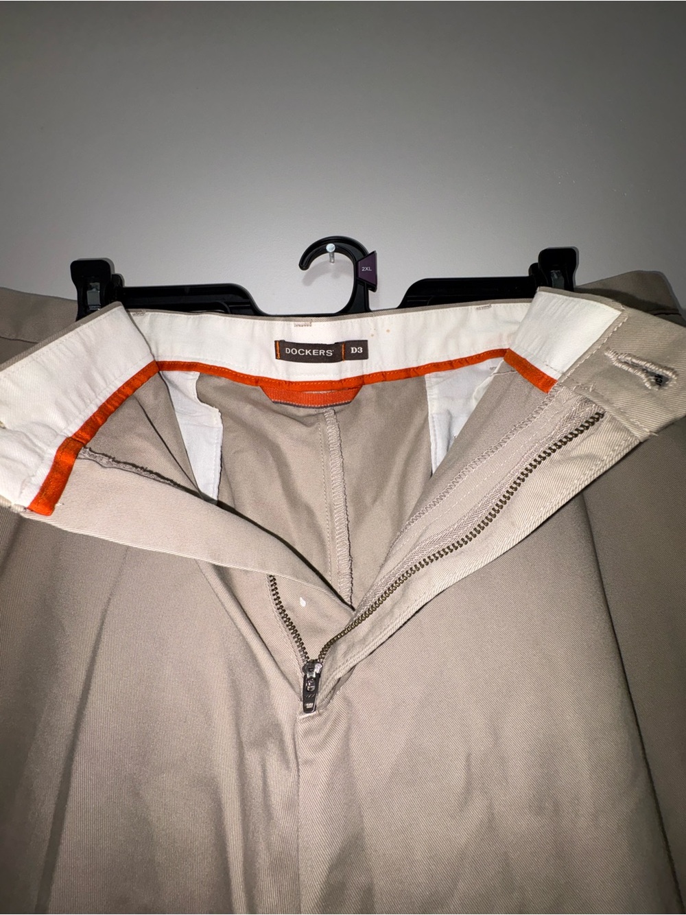 Dockers Beige Khaki Pants with Orange Trim